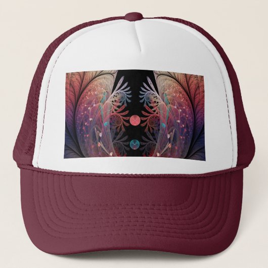 Jongleer Abstracte Moderne Fantasie Fractale Kunst Trucker Pet (Voorkant)
