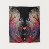 Jongleer Abstracte Moderne Fantasie Fractale Kunst Wandkleed (Voorkant)