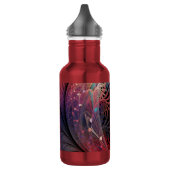 Jongleer Abstracte Moderne Fantasie Fractale Kunst Waterfles (Links)