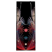 Jongleer Abstracte Moderne Fantasie Fractale Kunst Wijn Cadeautas (Achterkant)