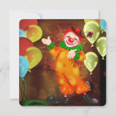 Jongleer Circus Clown Verjaardagsfeestje Kaart (Achterkant)