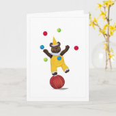 Jongleer met de Kaart van de Gelukwensen van de (Gele Bloem)