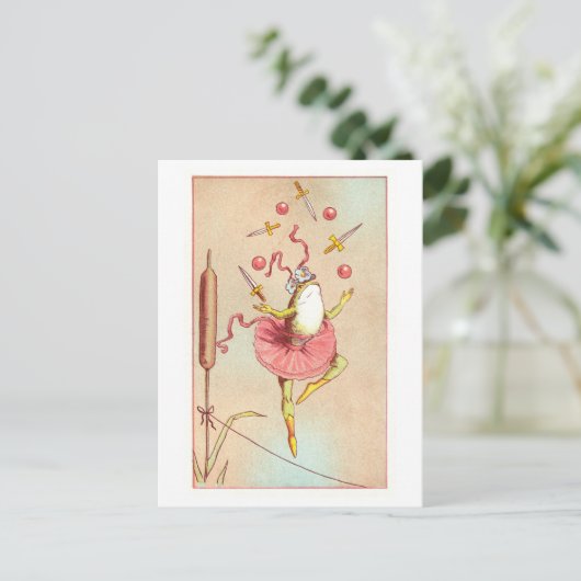 jongleercircuskikker briefkaart (Staand voorkant)