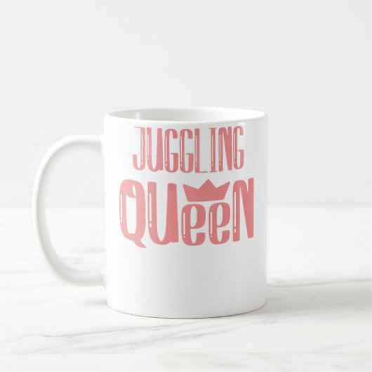 Jongleerkoningin voor Vrouwen Koffiemok (Links)