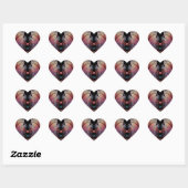 Jongleren Abstracte Moderne Fantasie Fractale Kuns Hart Sticker (Vel)