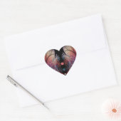 Jongleren Abstracte Moderne Fantasie Fractale Kuns Hart Sticker (Envelop)