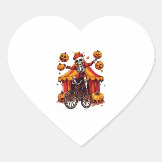 Jongleren Botten � hilarische circusschedel Hart Sticker (Voorkant)