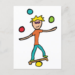 jongleren briefkaart