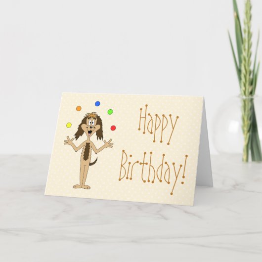 Jongleren Cartoon. Birthday. Kaart (Voorkant)