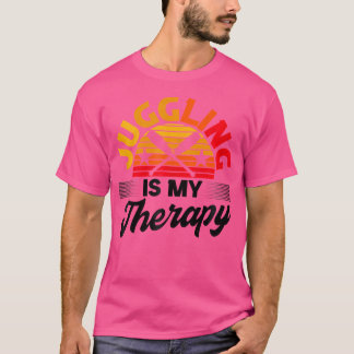 Jongleren Is Mijn Therapie Retro Jongleur Jongleer T-shirt