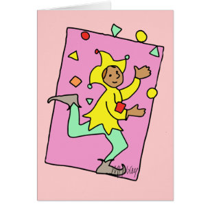 Jongleren Jester Cartoon Schattigee Kind Illustrat
