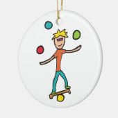 jongleren keramisch ornament (Links)