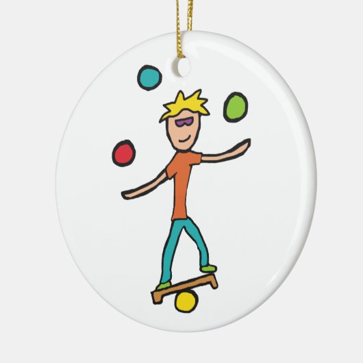 jongleren keramisch ornament (Links)
