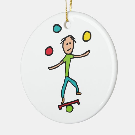 jongleren keramisch ornament (Links)