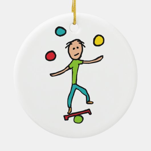 jongleren keramisch ornament (Achterkant)