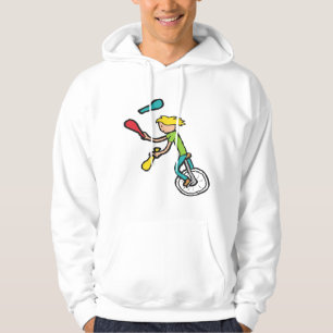 Jongleren op een eenwieler hoodie