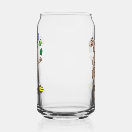 jongleren paashaas blikvorm glas (Links)