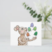 jongleren paashaas feestdagenkaart (Staand voorkant)