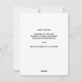 jongleren paashaas feestdagenkaart (Achterkant)