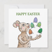 jongleren paashaas Kaart (Voorkant)