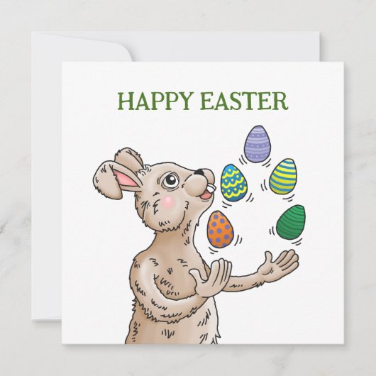 jongleren paashaas Kaart (Voorkant)