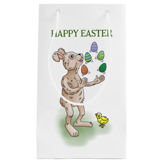 jongleren paashaas klein cadeauzakje (Voorkant)