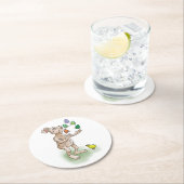 jongleren paashaas ronde kartonnen onderzetter (Insitu)