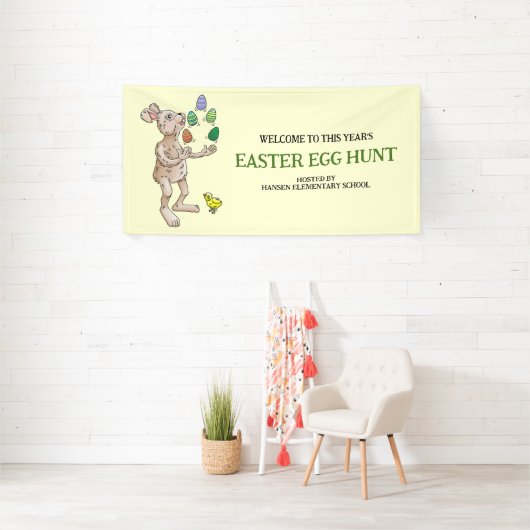 jongleren paashaas spandoek (Insitu)