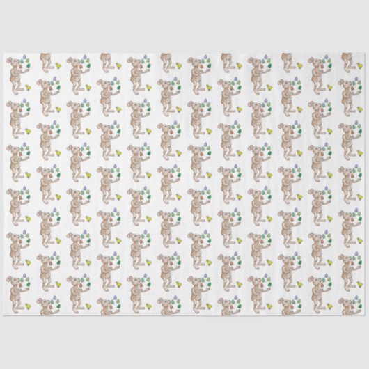 jongleren paashaas tissuepapier (Voorkant)