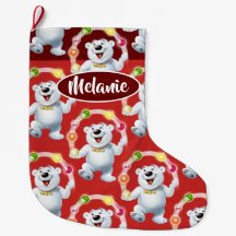 Jongleren Polar Beer aangepaste meisjes kerstkous