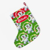 Jongleren Polar Beer aangepaste meisjes kerstkous Grote Kerstsok (Achterkant (Hangend))