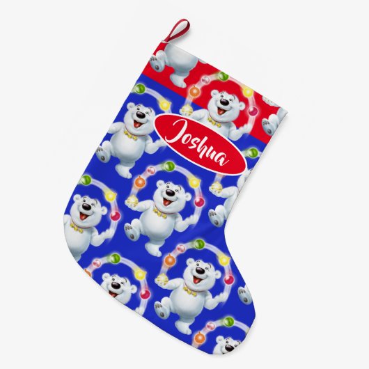 Jongleren Polar Beer custom boys kerstkous Grote Kerstsok (Voorkant (Hangend))