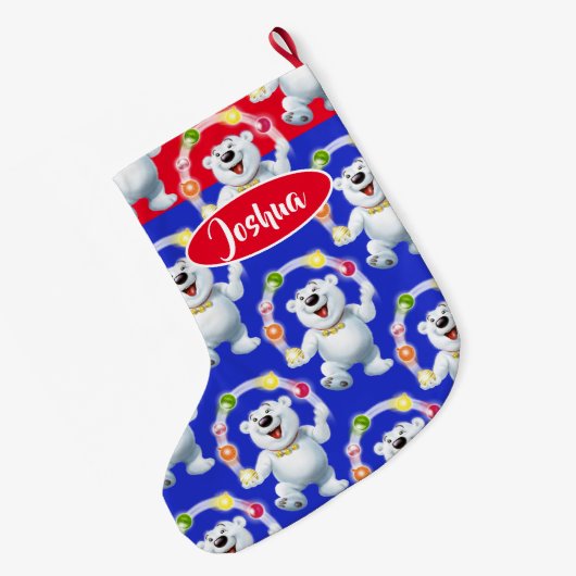 Jongleren Polar Beer custom boys kerstkous Grote Kerstsok (Achterkant (Hangend))