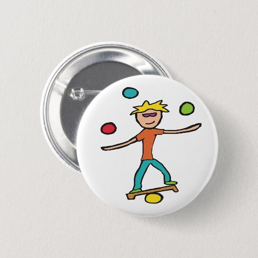 Jongleren Ronde Button 5,7 Cm (Voorkant /achterkant)