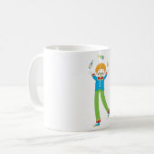 Jonglerende clown koffiemok (Voorkant links)