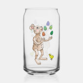 Jonglerende Paashaas Blikvorm Glas (Achterkant)