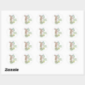 Jonglerende Paashaas Ronde Sticker (Vel)