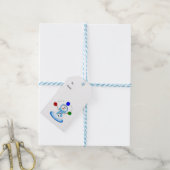Jonglerende Sneeuwman Cadeaulabel (Met Touw)