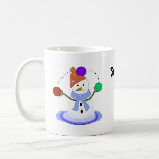 Jonglerende Sneeuwman Koffiemok (Links)