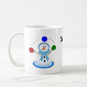 Jonglerende Sneeuwmannen Zijn Cool Koffiemok (Links)