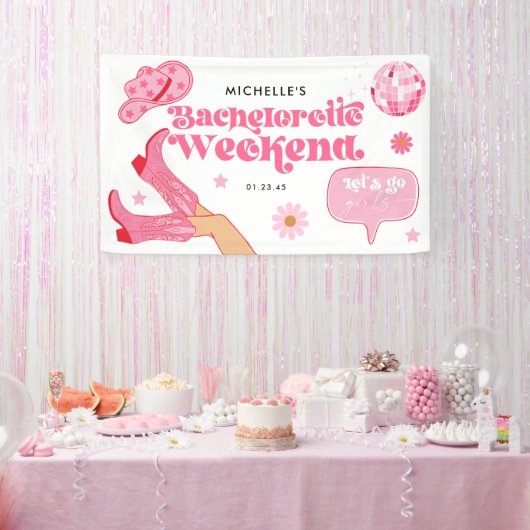 Jongste Disco Rodeo Bachelorette Feest Spandoek (Feest)