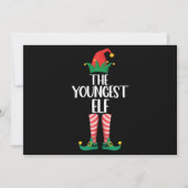 Jongste Elf bijpassende gezinskerstfeest Kaart (Voorkant)