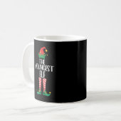 Jongste Elf bijpassende gezinskerstfeest Koffiemok (Voorkant links)