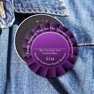 Jongste Grootouders Familie Reunion Awards Ronde Button 6,0 Cm