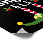 Jongste Kerstelf Matching Pyjama Kerstfeest Poster (Hoek)