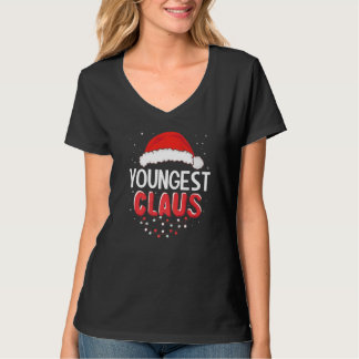 Jongste kerstman kerst matching kostuum Pr T-shirt