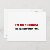 Jongste regels zijn niet van toepassing briefkaart (Voorkant / Achterkant)