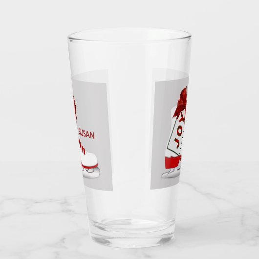 Jongste Schaatsen voor kerstmis Pint Soda Glasware Glas (Rechts)