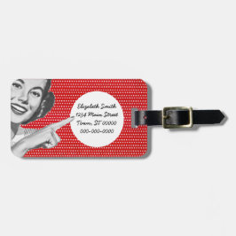 Jongste vrouw uit de jaren '50 bagagelabel