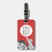 Jongste vrouw uit de jaren '50 bagagelabel (Voorkant verticaal)